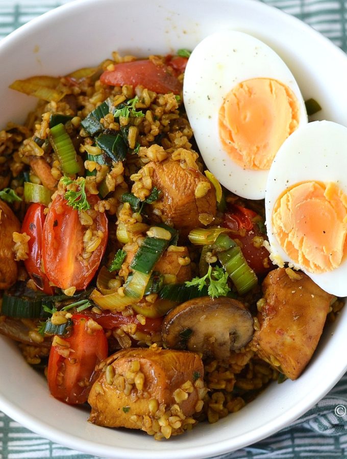 Freekeh met Oosterse kip