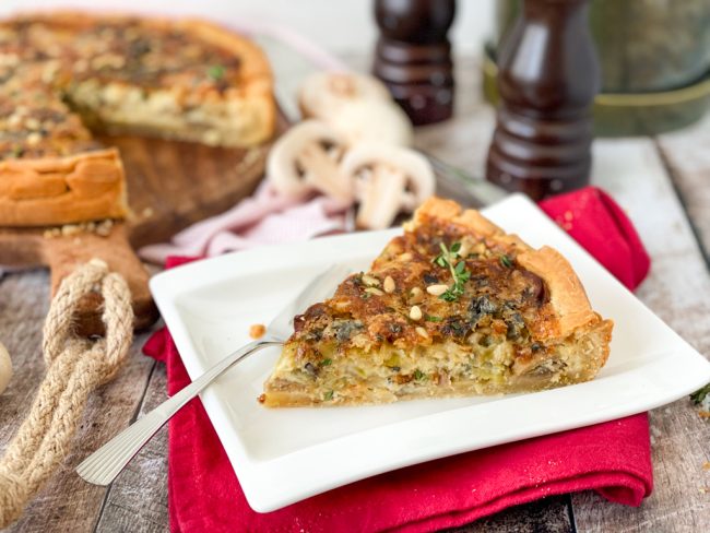 recept quiche met champignons prei en blauwe kaas © bettyskitchen.nl
